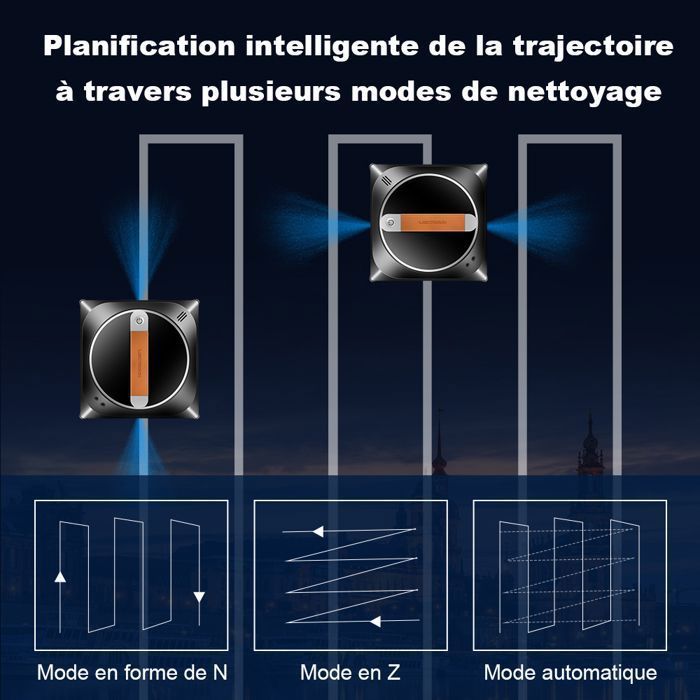 Robot lavavetri - Liectroux - YW910 - Doppio getto - Pulizia con intelligenza artificiale - 3 modalità automatiche
