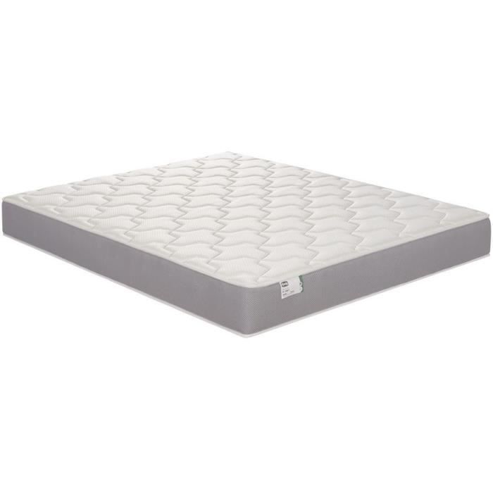 Conjunto de colchón y base de cama SIMMONS de 90 x 190 cm y 22 cm de altura - Muelles ensacados Fullspring - Fabricado en Francia - R-SW1
