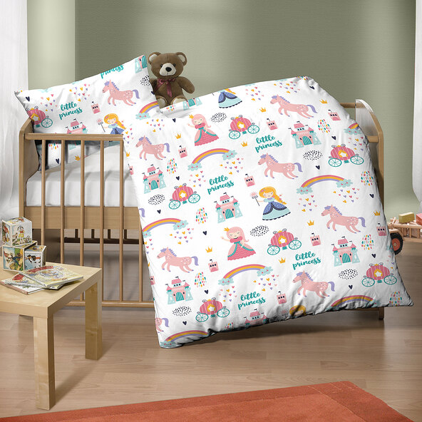 Flanellen beddengoed, Kleine Prinses, wit