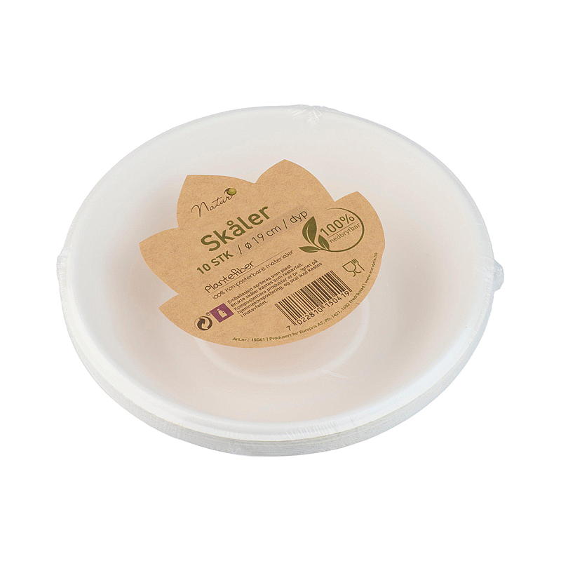 Nature kertakäyttökulhot 10 kpl 19 cm