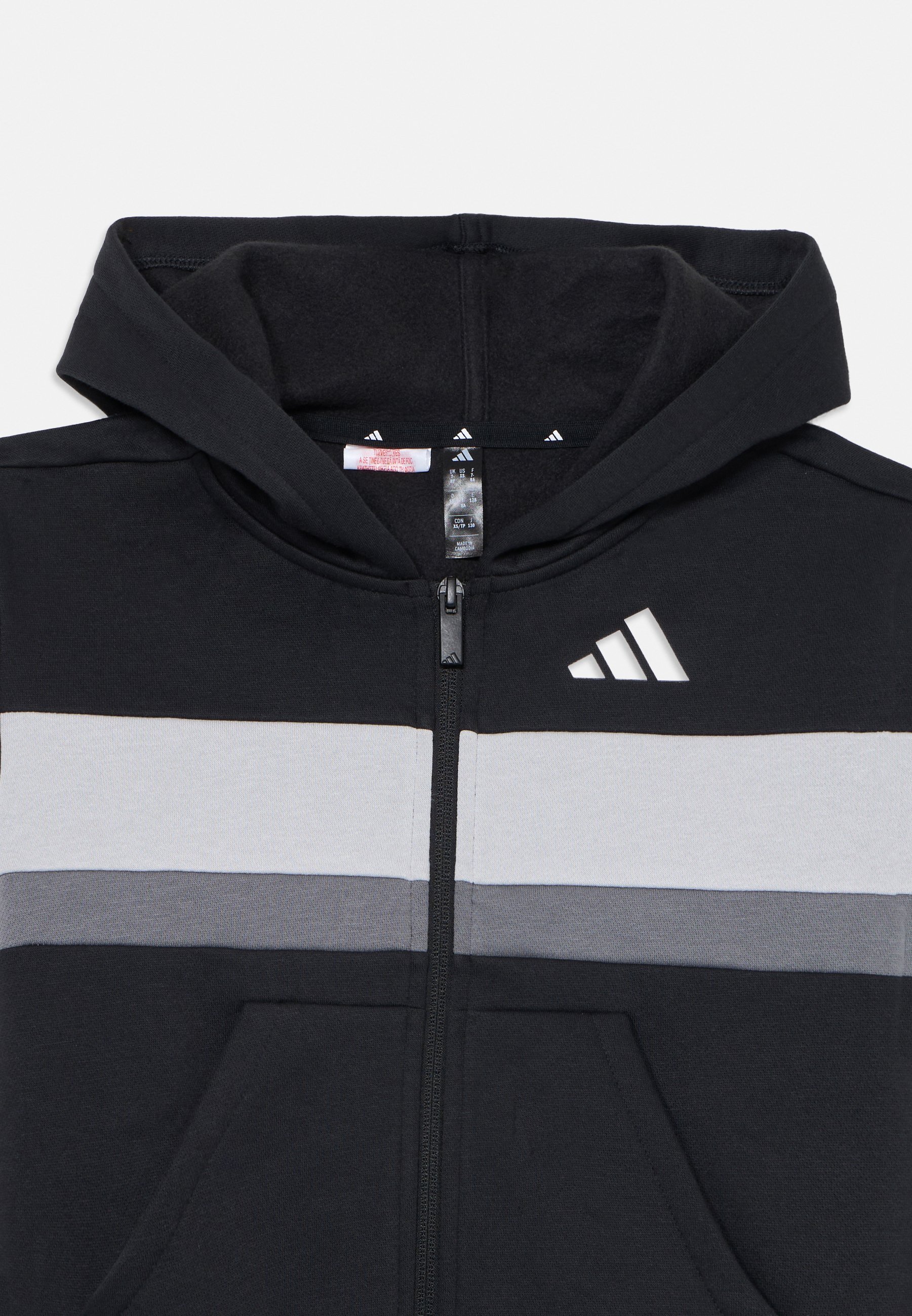Ensemble de survêtement adidas Performance TIBERIO JUNIOR - noir/blanc/gris deux