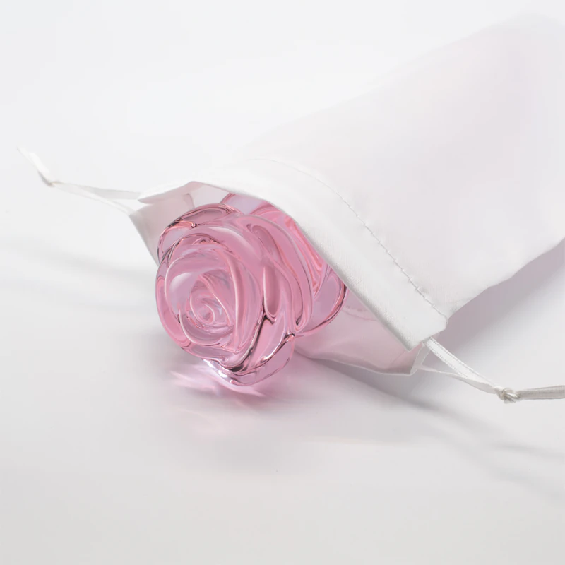 Plugue anal com contas em formato de botão de rosa de vidro esmaltado Dream Toys 5.5