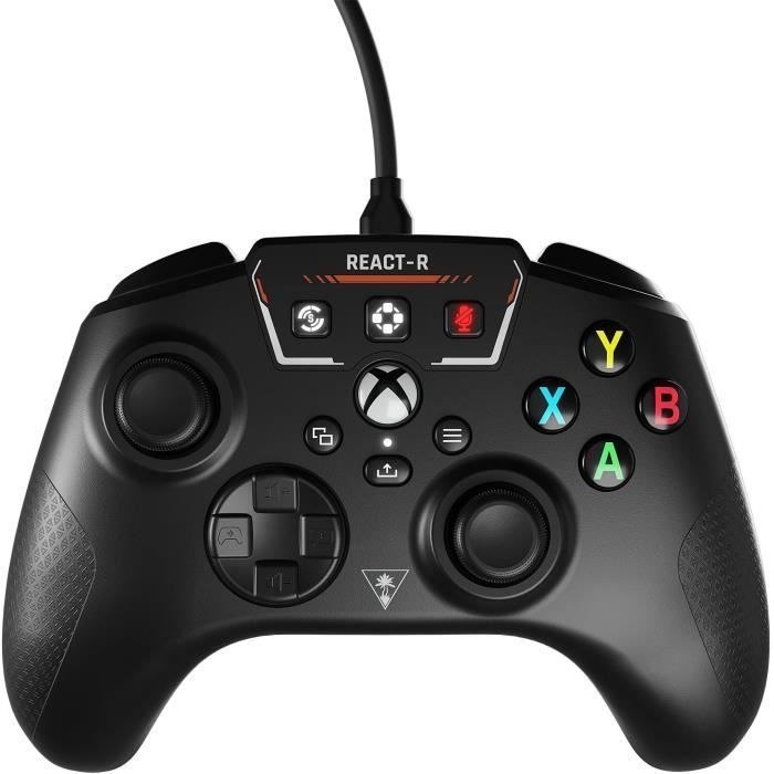Xbox Series X/S, Xbox One, and Windows Wired Controller - Turtle Beach REACT-R - Black
