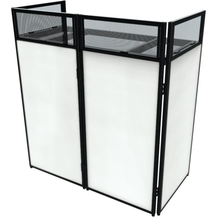 DJ Stand - IBIZA SOUND - DS30 - Foldable - Carrying bag included - Opaque panels