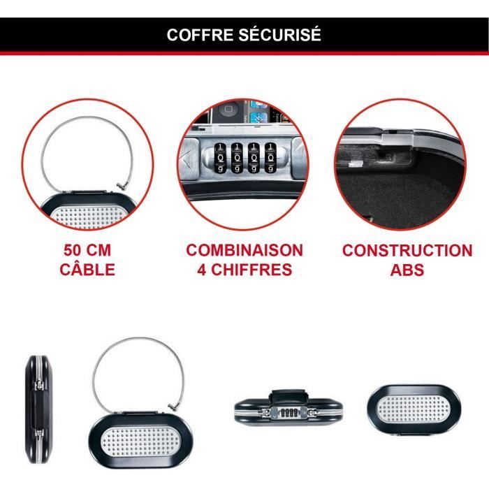 Mini Portable Safe - MASTER LOCK - 5900EURD - With Cable - Combination Lock - Black
