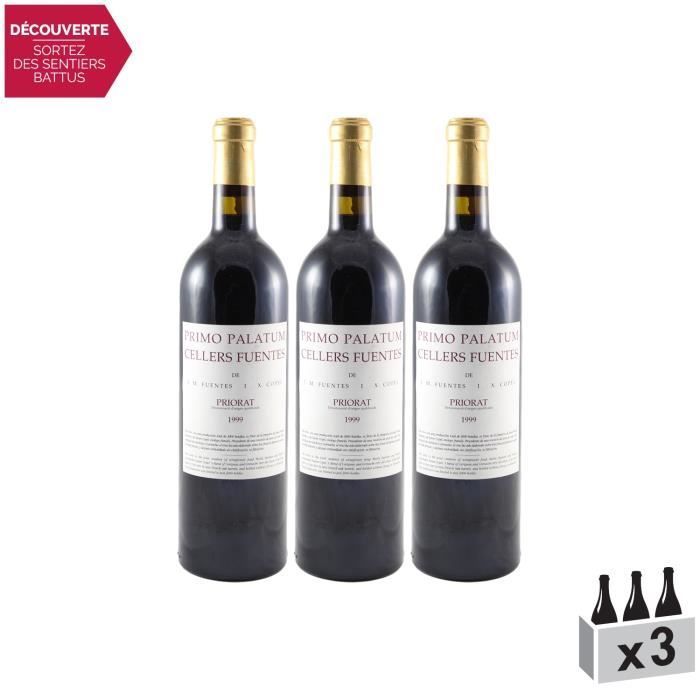 Primo Palatum Priorat Rouge 1999 - Lote de 3x75cl - Vin DO Rouge - Origen España - Cépages Carignan, Garnacha