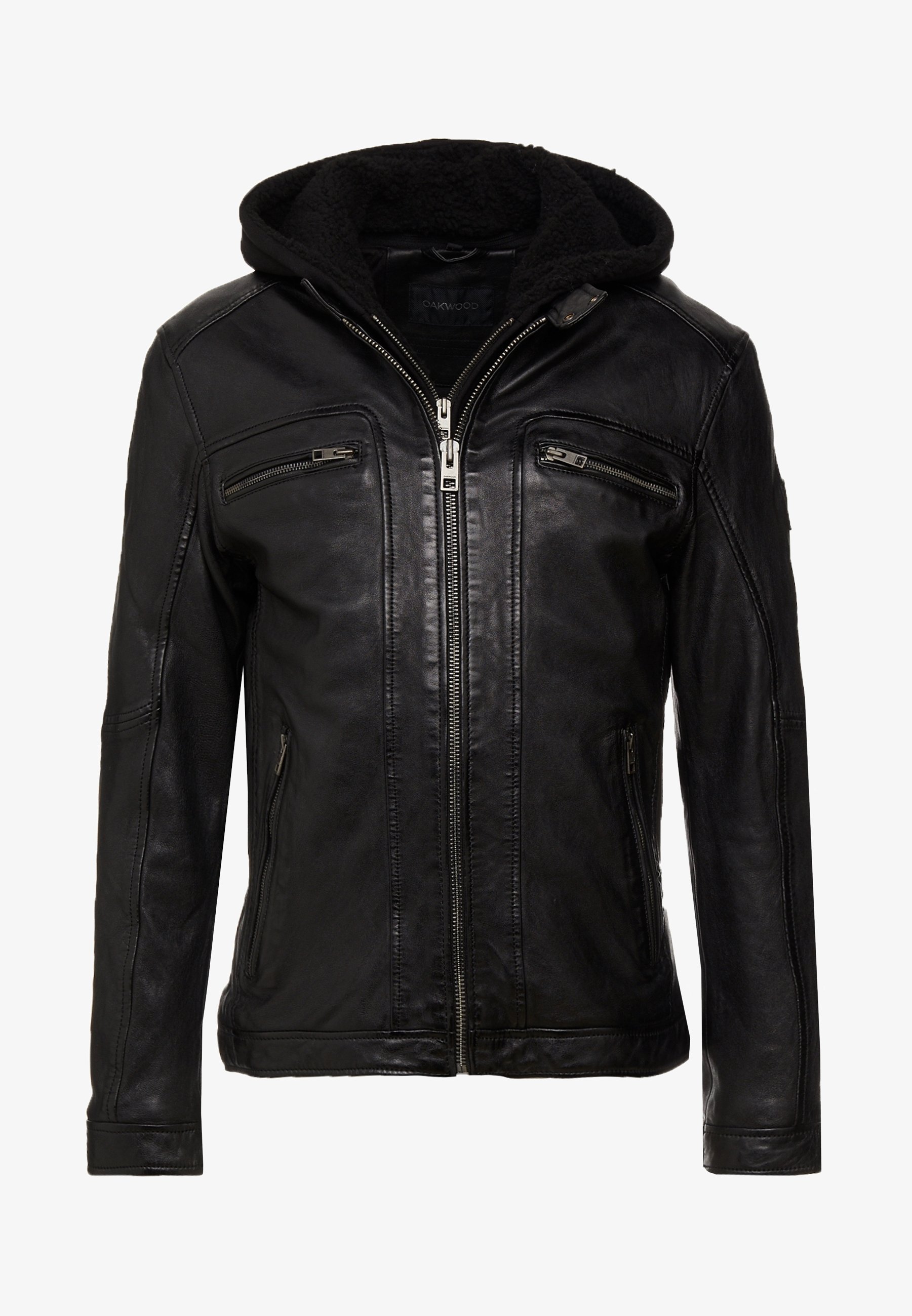 Giacca in pelle Oakwood - nera