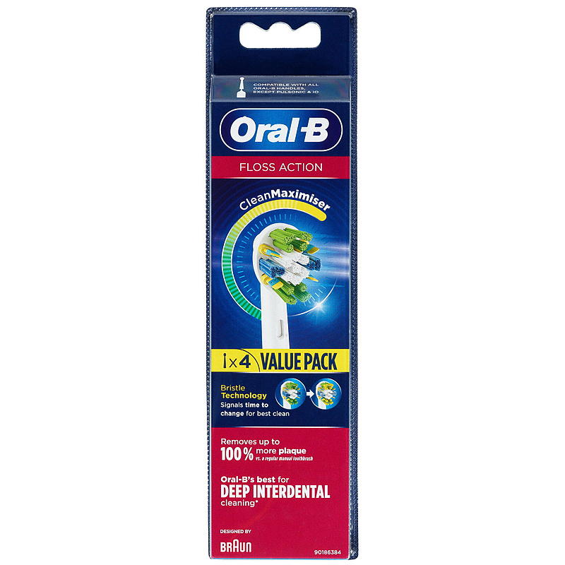 Oral-B Oral-B opzetborstels met 4 stuks, inclusief flosfunctie