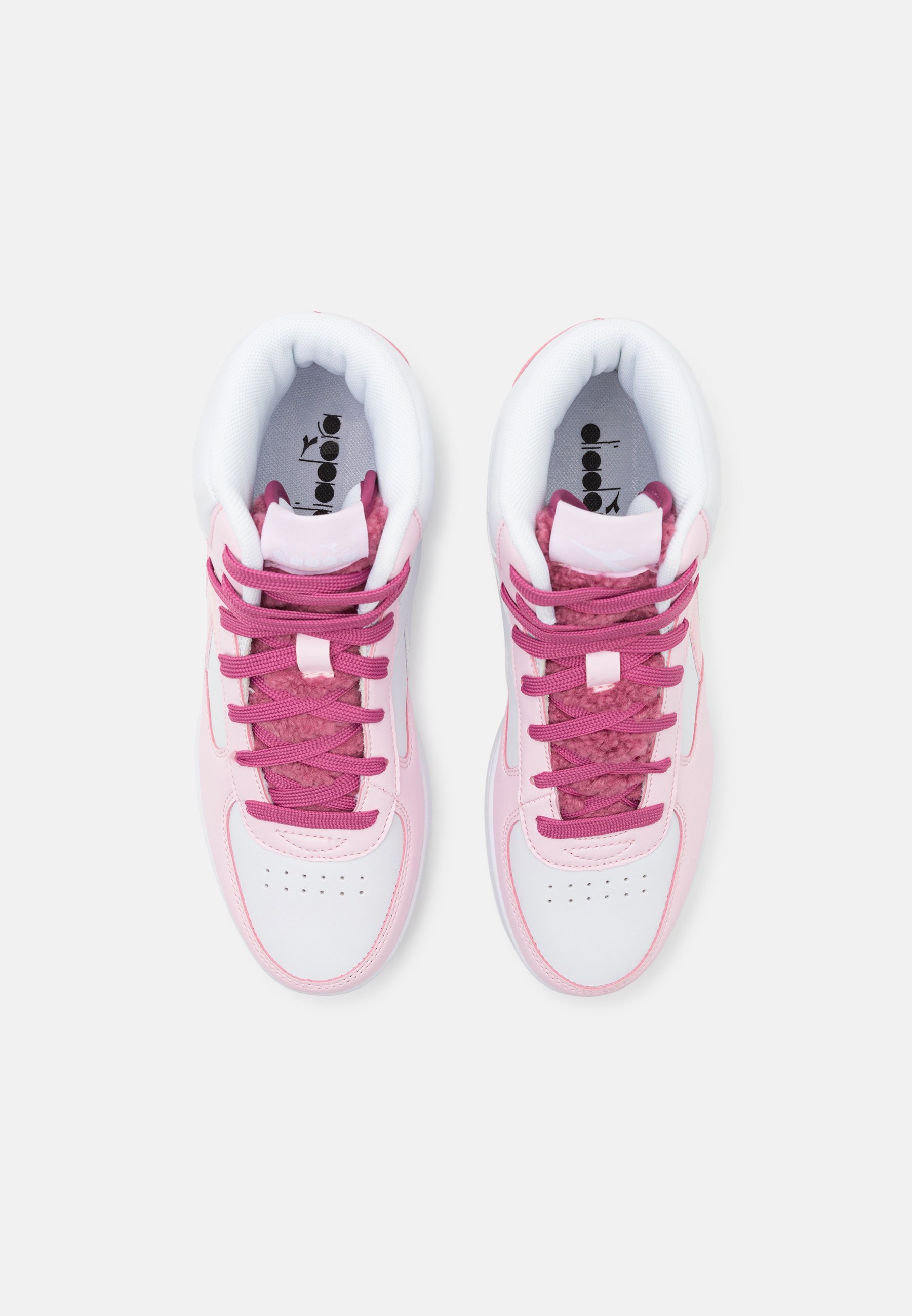 Diadora RAPTOR MID GIRL UNISEX - Trainingsschoen - wit/roodviolet
