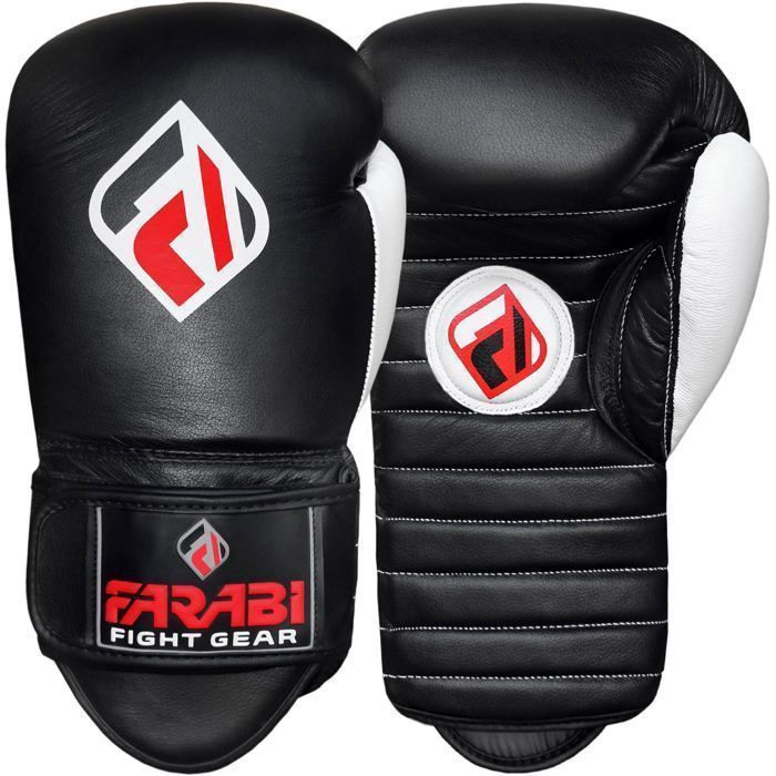 Luvas de Saco de Pancada - Pretas - Farabi Sports, Luvas de Combate para Muay Thai, Sparring e Treinamento 14 OZ