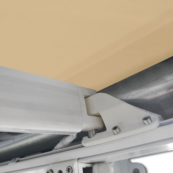 LED-zonnescherm ELOS V2 met volledige cassette, incl. windsensor, zandkleurig, 350 x 250 cm