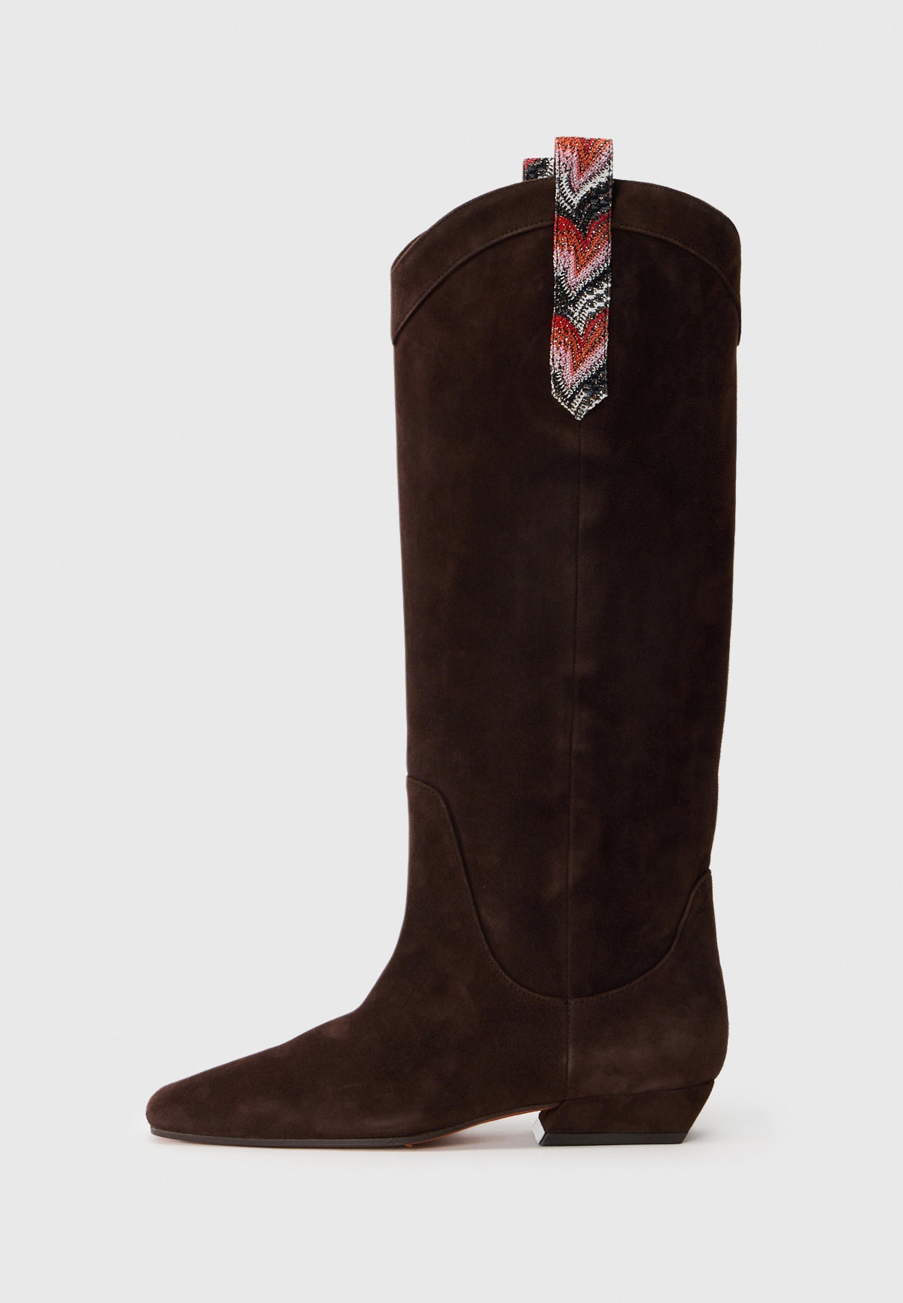 Bottes Missoni CLARA - style cowboy/motard - marron foncé