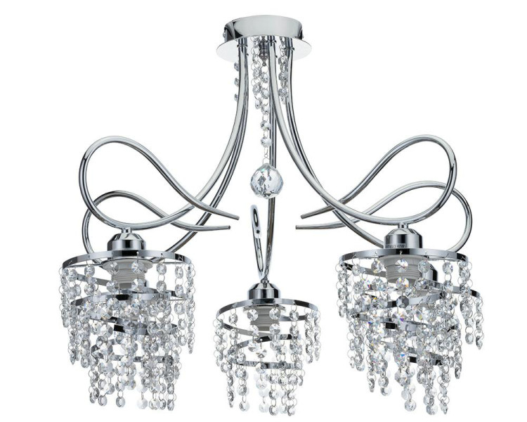 Żyrandol kryształowy Crystal 5xE27 lampa sufitowa do salonu