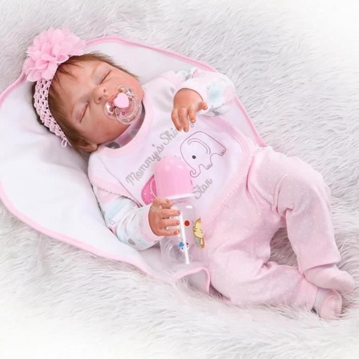 Reborn Doll - CHICHENG - 57 cm - Soft Silicone - Closed Eyes - Girl's Toy
