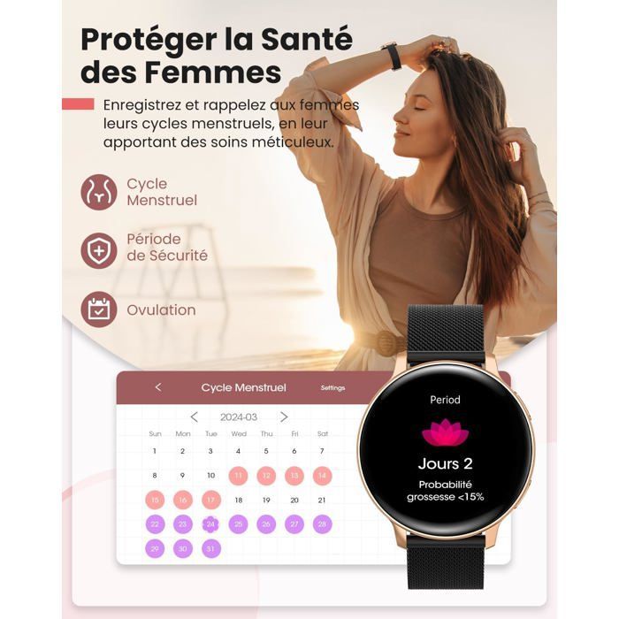 Vívoactive 6 – Montre Connectée GPS Santé, Écran Ultra-Lumineux, Pink Dawn, Boîtier Rose Pêche