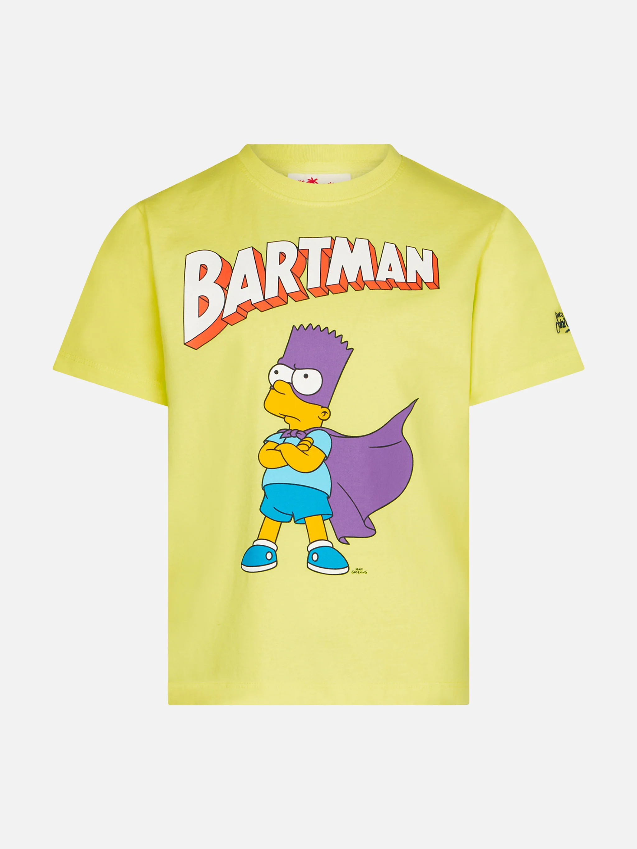 Geel katoenen T-shirt met Bartman-print voor jongens | SPECIALE EDITIE