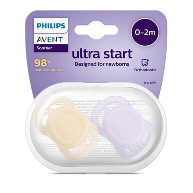Philips Avent pakovanje Ultra Start noćnih duda 0-2m Smooth Girl 2 kom 2 kom