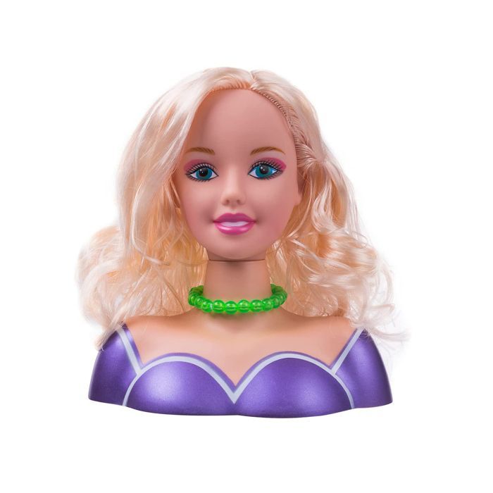 40-Piece Styling and Makeup Head Set - Joulli - ABS Material - 23 x 11 x 20 cm - Suitable for girls aged 3 and up