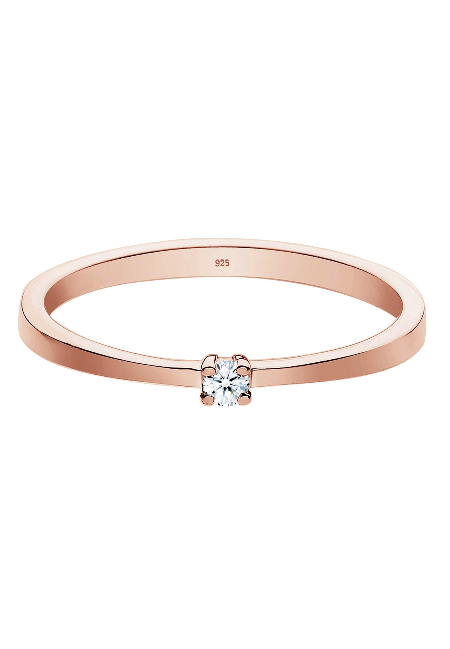 Elli DIAMONDS Femme Classique avec un Diamant (0,03 ct) en Argent Sterling 925
