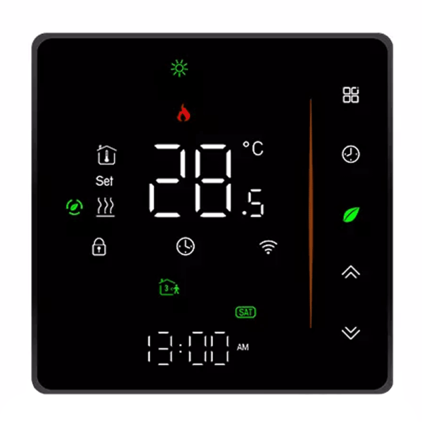 Inteligentny Termostat Zwierny 5A Piec Bojler Czarny Tr065C Wifi Tuya