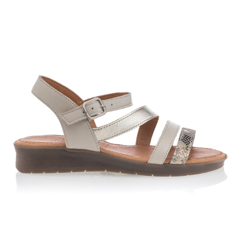 Beige sandaler / sko med åpen tå til dame
