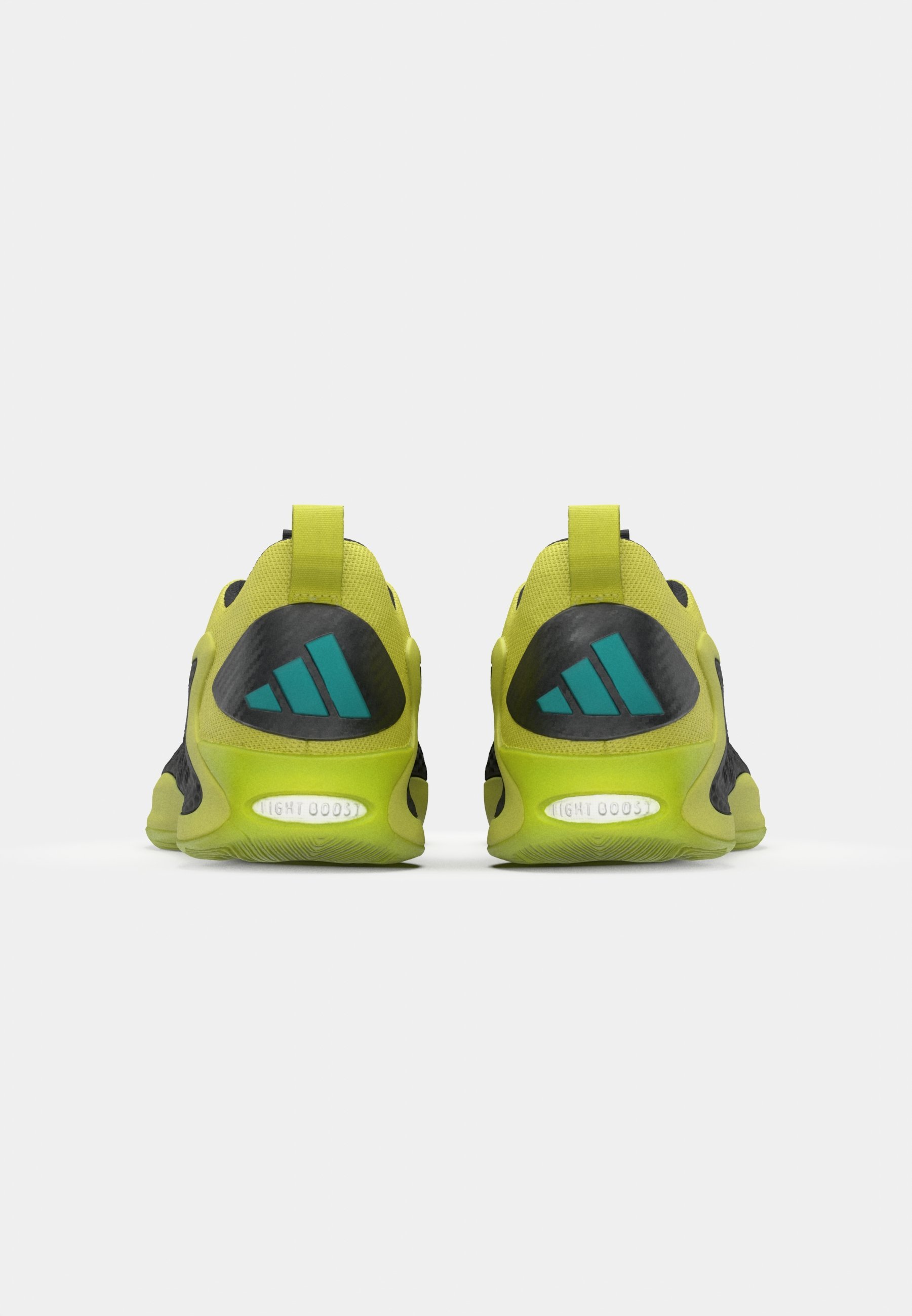 adidas Performance ANTHONY EDWARDS 1 LOW - Basketbalschoenen - tweedehands, limoengroen/kernzwart/pure teal