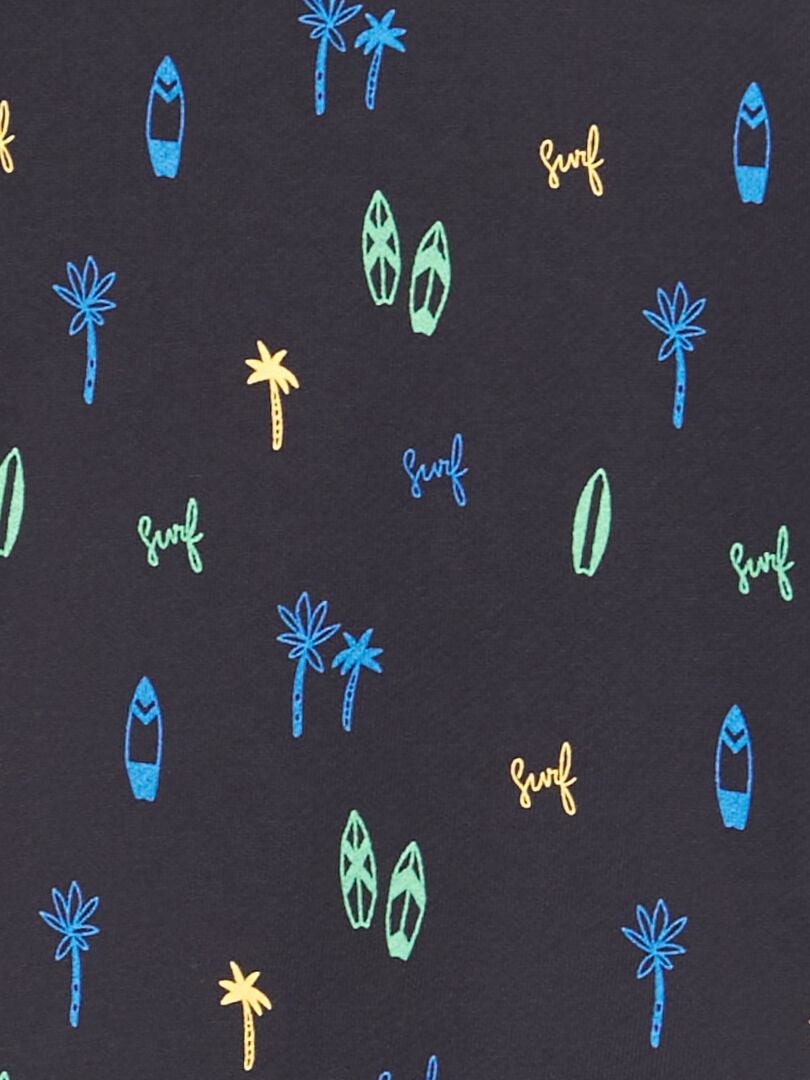Sudadera estampada de felpa francesa - NEGRA