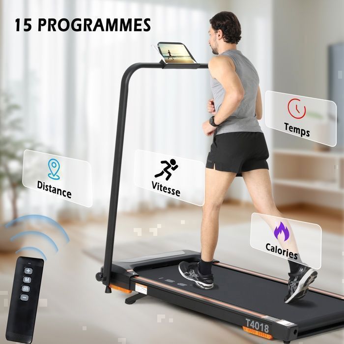 Tapis de Course Pliable Ultra Silencieux 750W avec télécommande SY-T4018