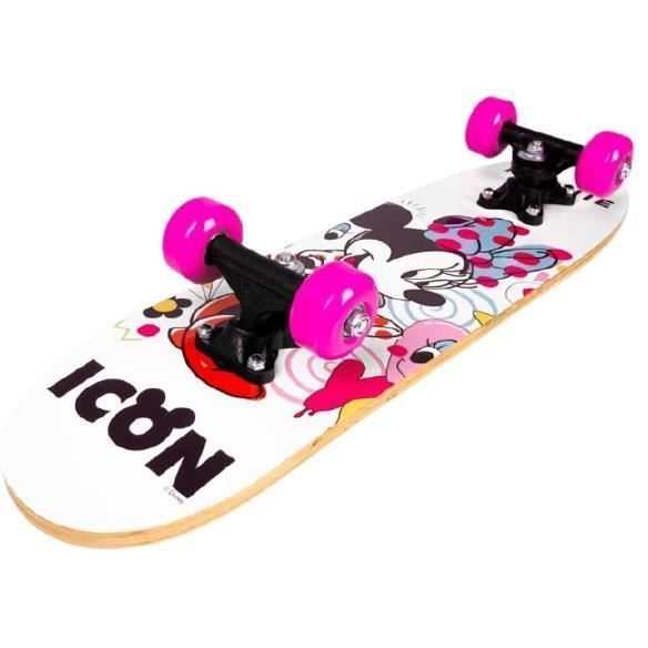 Skate - DISNEY - Minnie Mouse - 61 x 15 x 10 cm - Madeira de bordo - 4 rodas de PVC