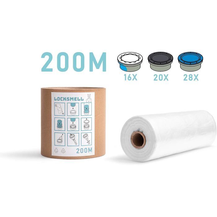 Recharge De Poubelle À Couches (200M) Compatible Avec Tommee Tippee Et Autres Cartouches De Poubelle À Couches + Tube Recharge