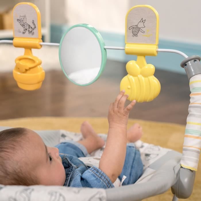 DISNEY BABY - WINNIE - Convertible Baby Bouncer with Removable Toy Arch - Suitable from 0 to 6 months. Baby gift