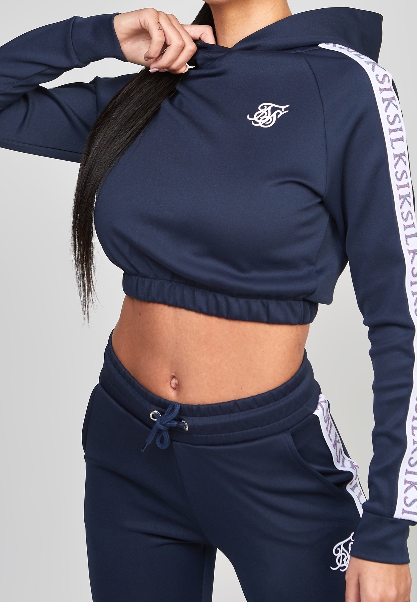 Felpa con cappuccio SIKSILK - blu scuro