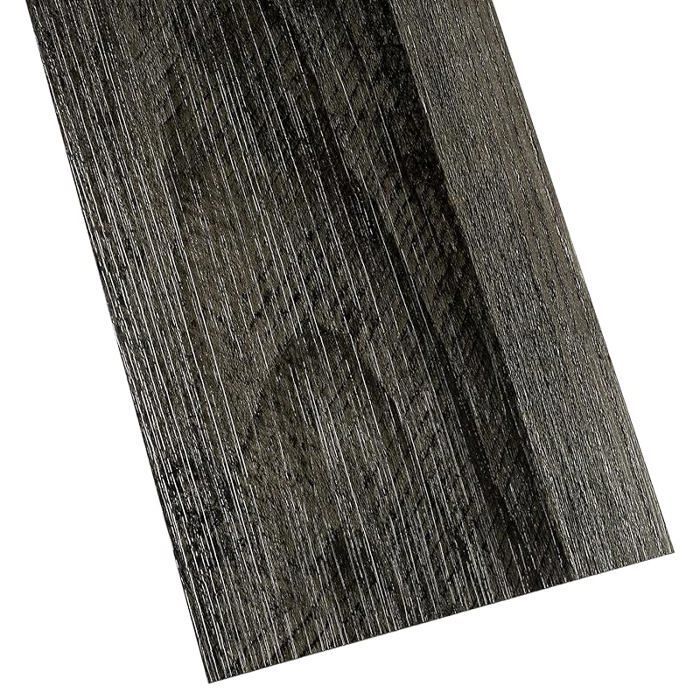 Epais lle PVC Adhesive Sol Bois Noir Rétro 90x15CM Lino Sol Adhesif Effet Parquet Adhesif 90x15CM, 18 Pièces Bois BOIS FON SOLS PVC
