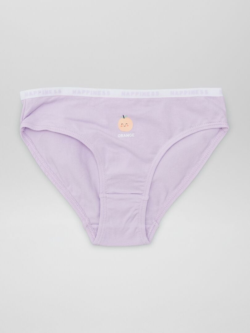 Set van 4 slips met dierenprint - PAARS