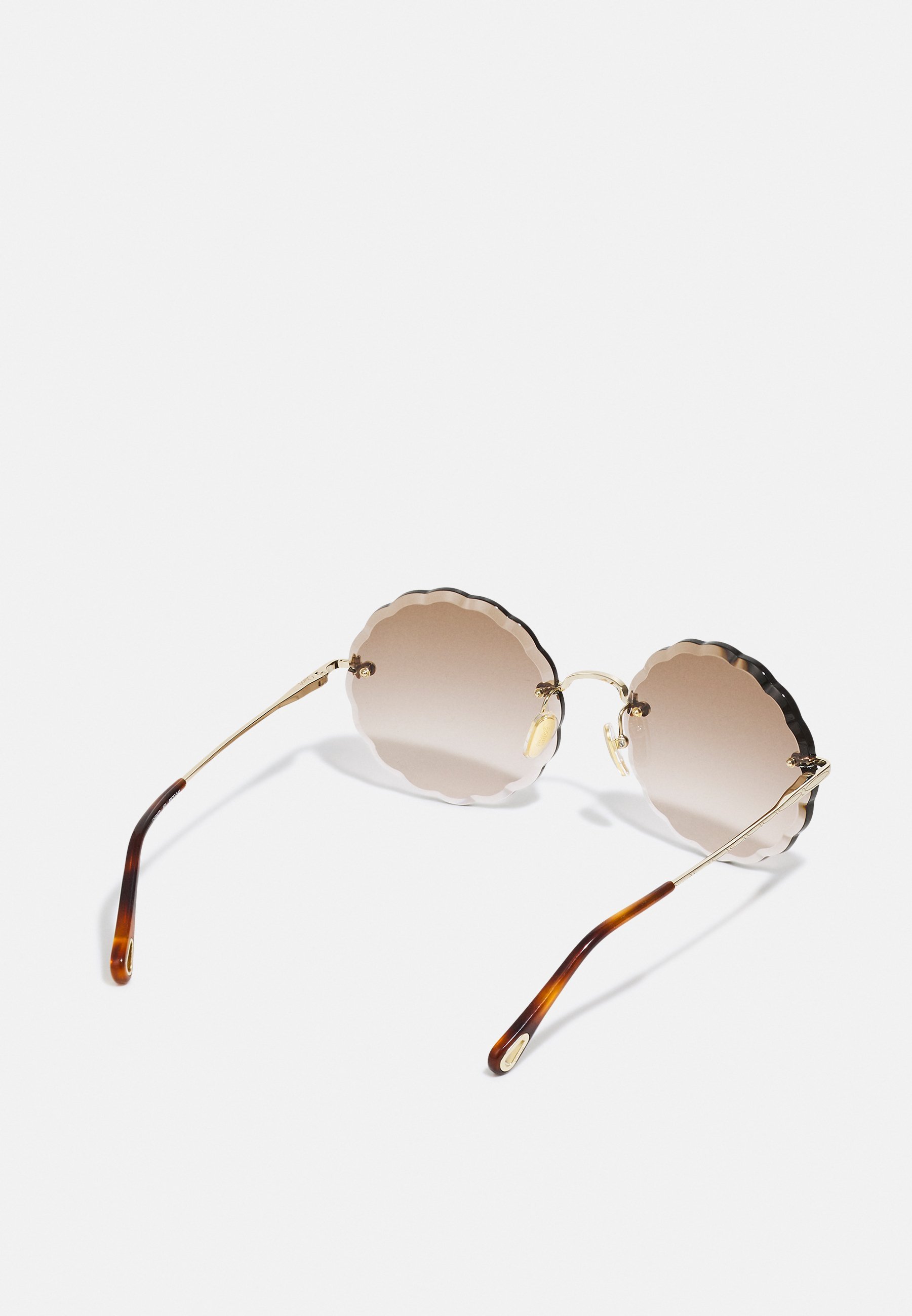 Occhiali da sole ChloÉ Rosie senza montatura, rotondi, in metallo - Occhiali da sole - color oro/marrone