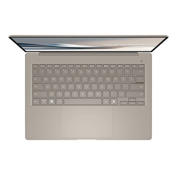 Asus Zenbook UX3407QA Laptop da 14 pollici con processore Qualcomm Snapdragon® X, 16 GB di RAM e SSD da 512 GB, colore beige.