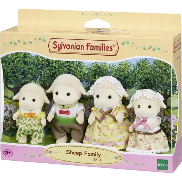 SYLVANIAN FAMILIES - Famiglia di pecore - 4 figure accuratamente vestite e in posa