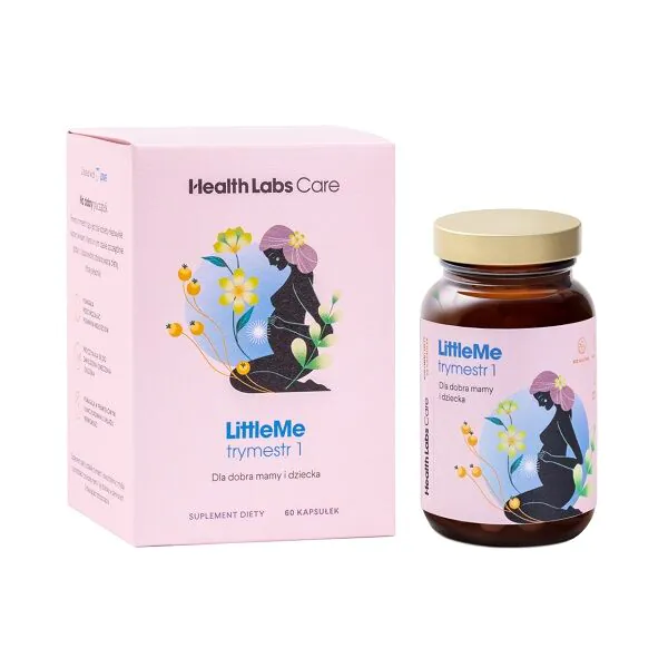 Health Labs Care Little Me, Trymestr 1, Suplement diety dla kobiet w 1. trymestrze ciąży i planujących ciążę, Kapsułki
