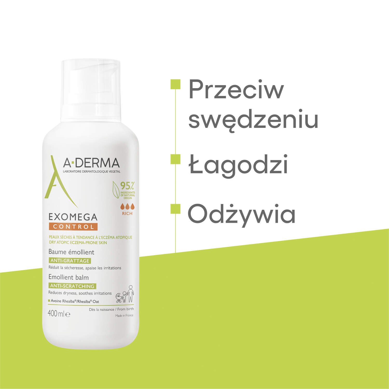 A-Derma moisturizing and softening body balm 400ml