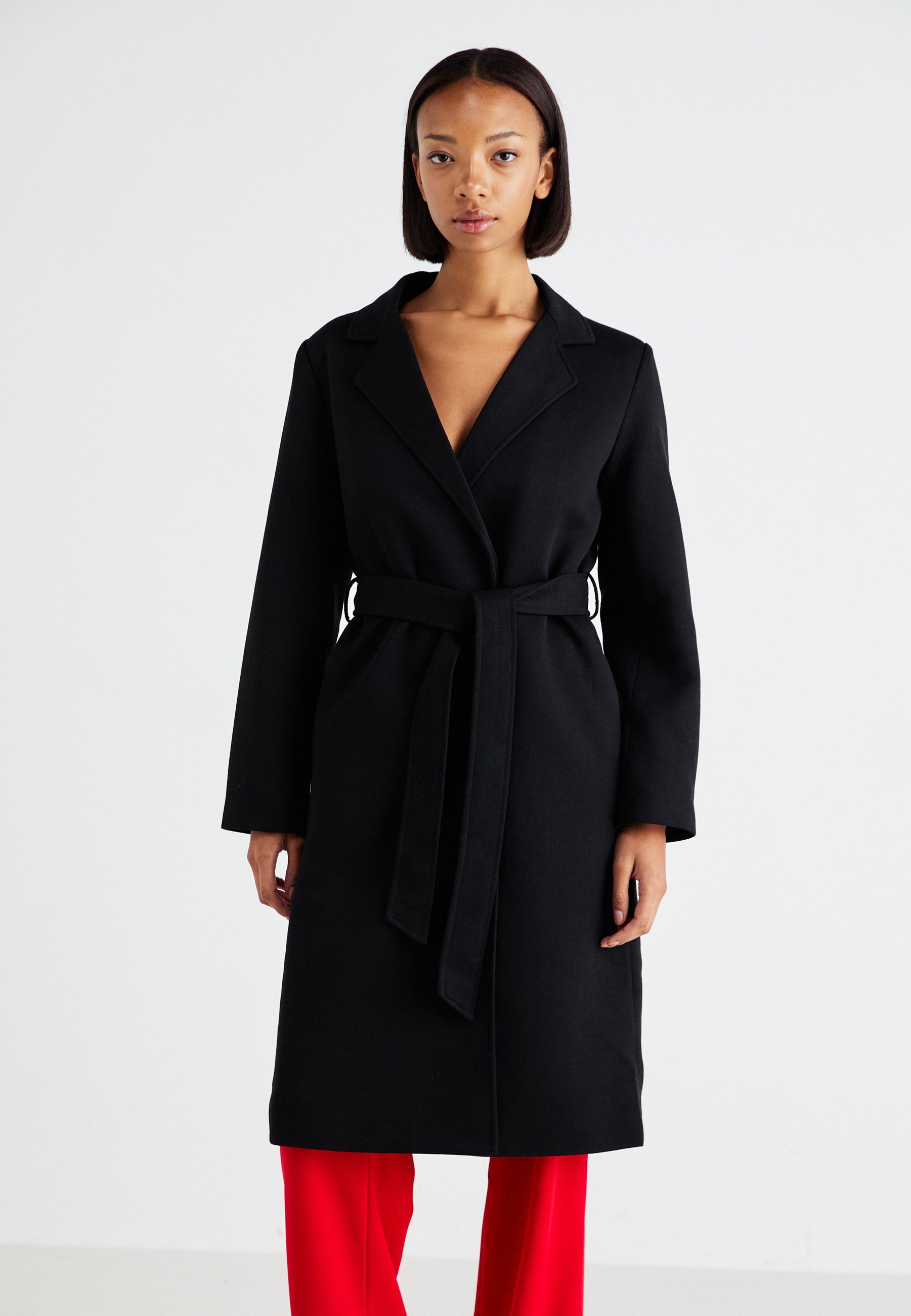 ONLY ONLNICOLE LICHTE WRAP - Klassieke jas - zwart