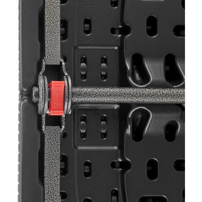 Mesa de recepción plegable - TERRANOVA - Negra - Estructura de acero y tablero de polietileno HDPE - 8 personas - 180 x 74 x 73,5 cm