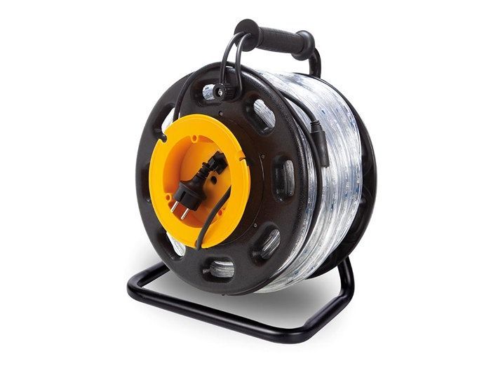 VELLEMAN Guirlande lumineuse LED flexible sur enrouleur pour chantiers / travaux - 30m 6500K 2850lm blanc froid