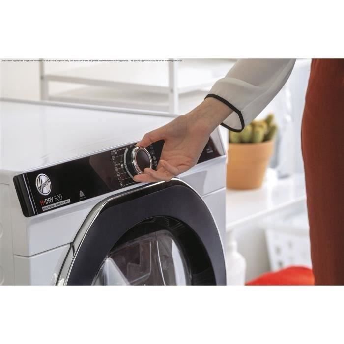 Sèche-linge pompe à chaleur HOOVER NDPEH10A2TCBEXSS H-DRY 500 - 10 kg - Connecté - Blanc