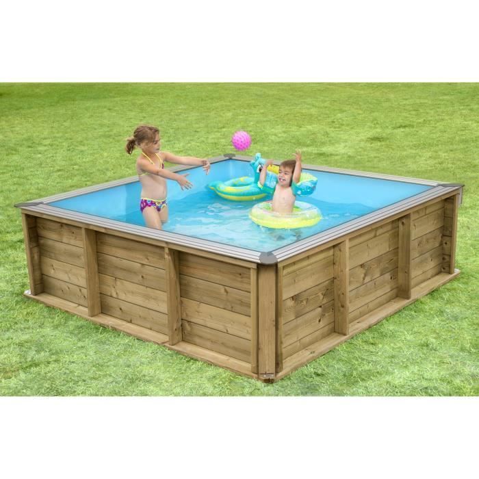 PISTOCHE Piscina infantil de madeira 2x2m