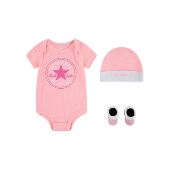 Conjunto Converse Classic CTP para bebé niño que incluye gorro, body y patucos Arctic Punch de 6 a 12 meses