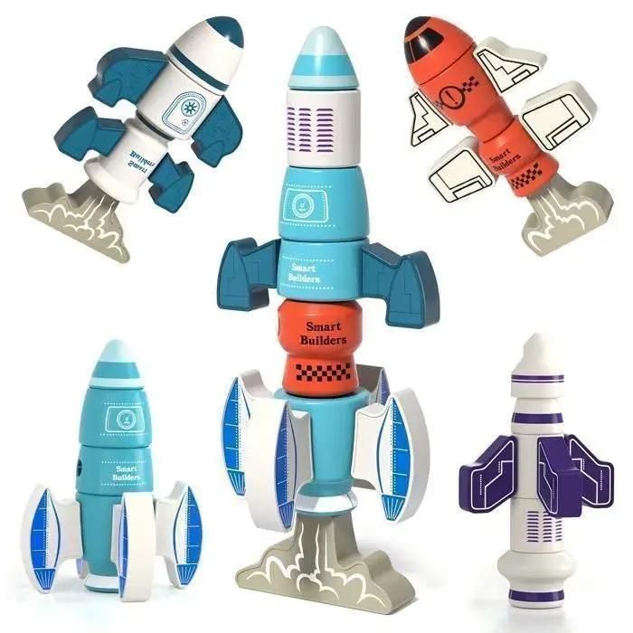 jeux de construction pour enfants-Jeu de construction magnétique-Jouet éducatif  33 pièc-Jouets à empileres-Cadeau enfant 3-8 ans
