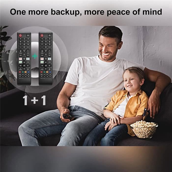 Mando a distancia universal - SODIAL - Compatible con Smart TV - Paquete de 2 - Infrarrojos - No requiere programación