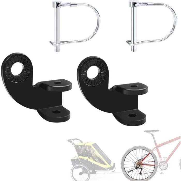 Gancio di traino per bicicletta, 2 pezzi, connettori in acciaio per il trasporto di merci, bambini e animali YYV