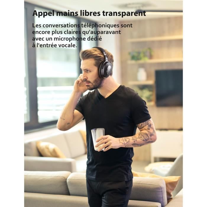 COWIN SE8 Earbuds with Active Noise Cancellation, Wireless Bluetooth Over-Ear Headphones with Microphone/AptX