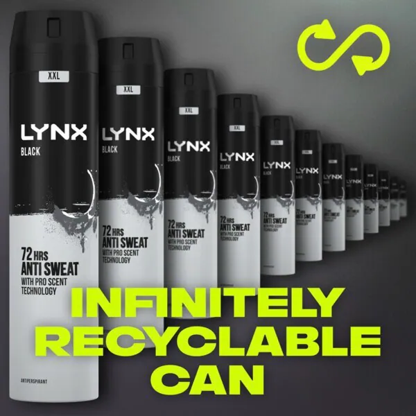 Lynx XXL čierny 72-hodinový antiperspirant dezodorant v spreji 250 ml